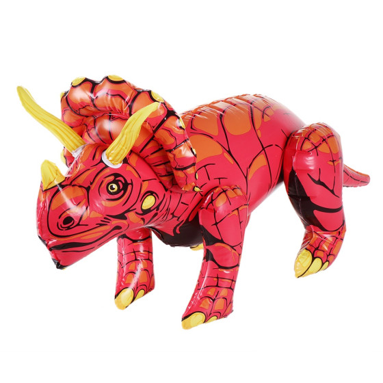 TRICERATOPS GONFLABE ROUGE