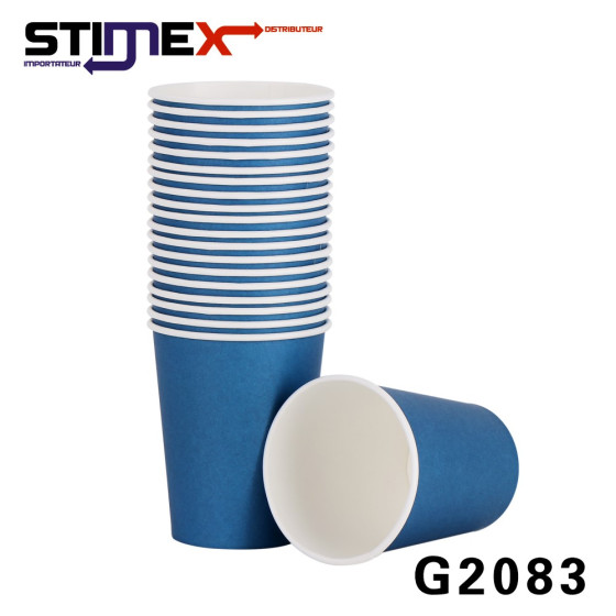 SACHET 20 GOBELETS BLEU  250ML  C100