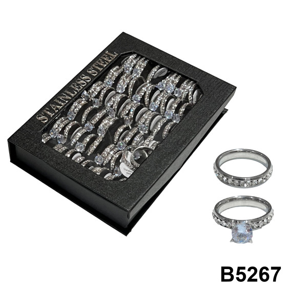 BOITE DOUBLE ANNEAUX DIAMANT X36PCS