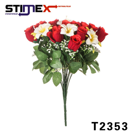 BOITE 12 BQT 24 ROSE FERME...