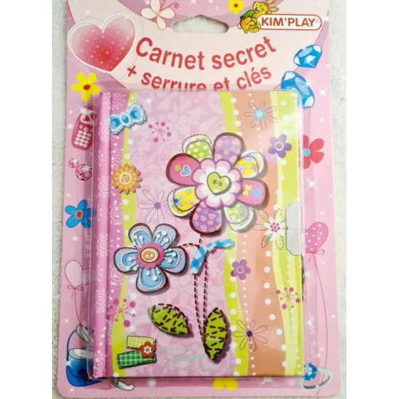 CARNET SECRET +SERRURE+CLE