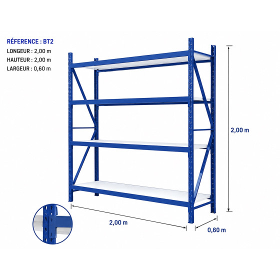 ETAGERE L200XW60XH200 (2...
