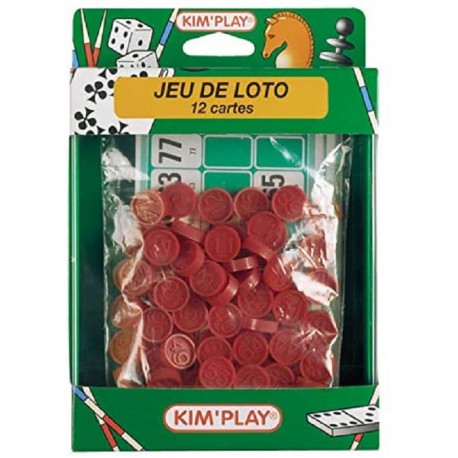 BLISTER 12 CARTES LOTO + PIONS NUMEROTES