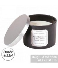 BOUGIE PARFUMEE AMANDE DCE/MACARON 3MECHES 22H  C8