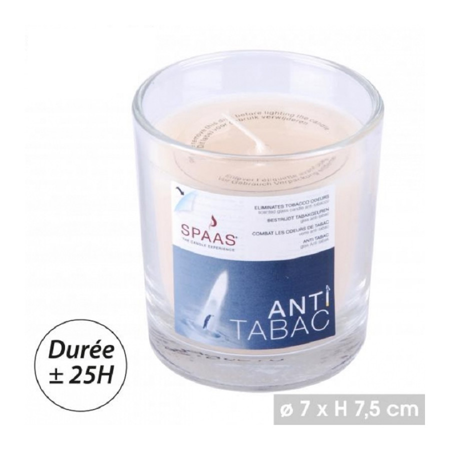 BOUGIE ANTI TABAC VERRE 25H